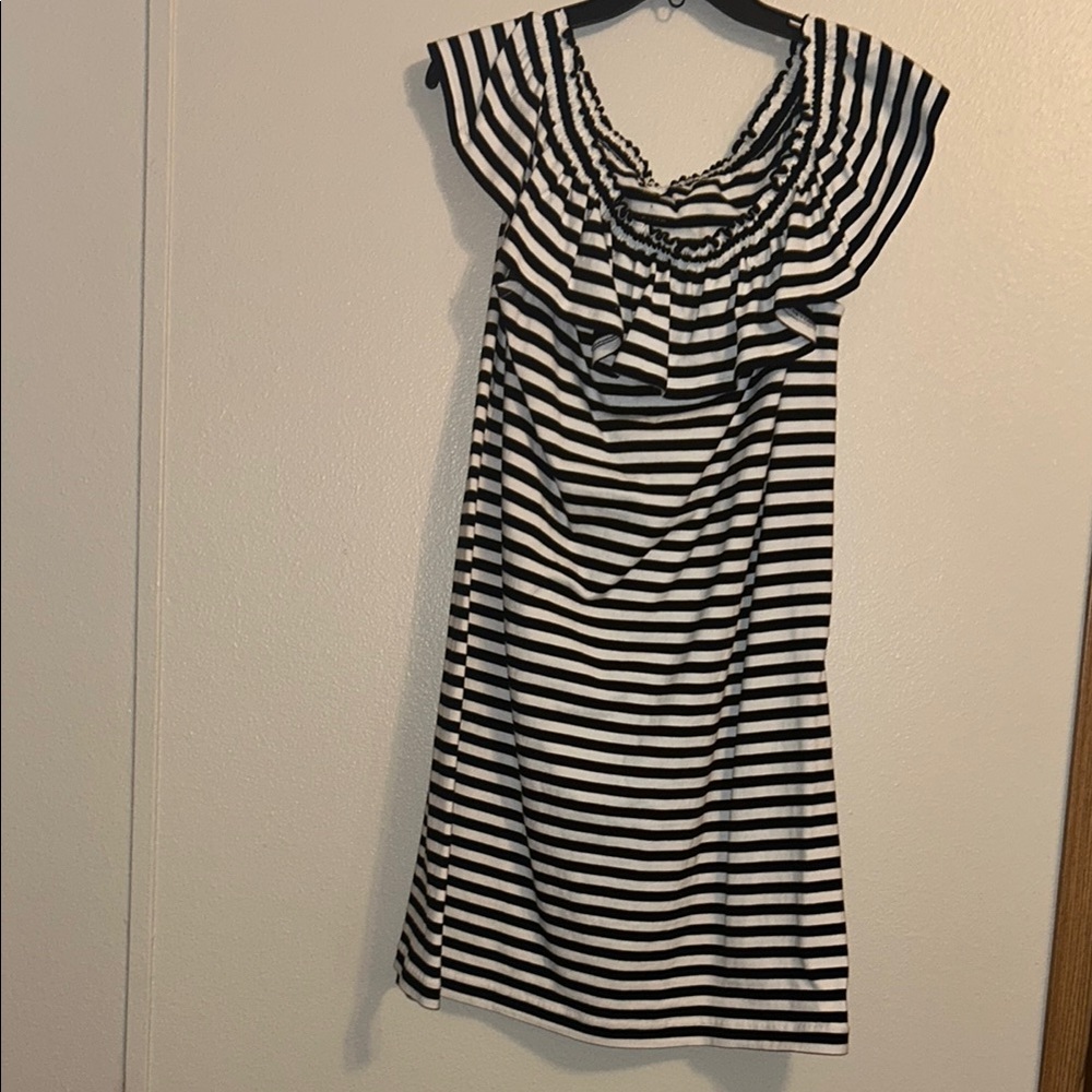 Kate Spade Black and White Striped Dress